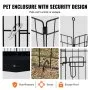 VEVOR Dog Playpen, 8 Pcs 30"H x 24"W Panels Foldable Metal Pet Exercise Pen, Dog Fence Indoor and Outdoor Pen with Door, 600D Oxford Fabric Bottom Pad, Pet Playpen for Dogs, Cats, Other Small Animals