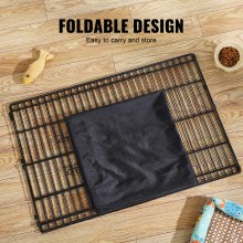 Dog Playpen 4 Panels Foldable Metal Dog Exercise Pen with Bottom Pad Cover