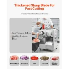 Commercial Electric Meat Grinder Slicer 14 Lbs/Min Sausage Stuffer Maker Kitchen