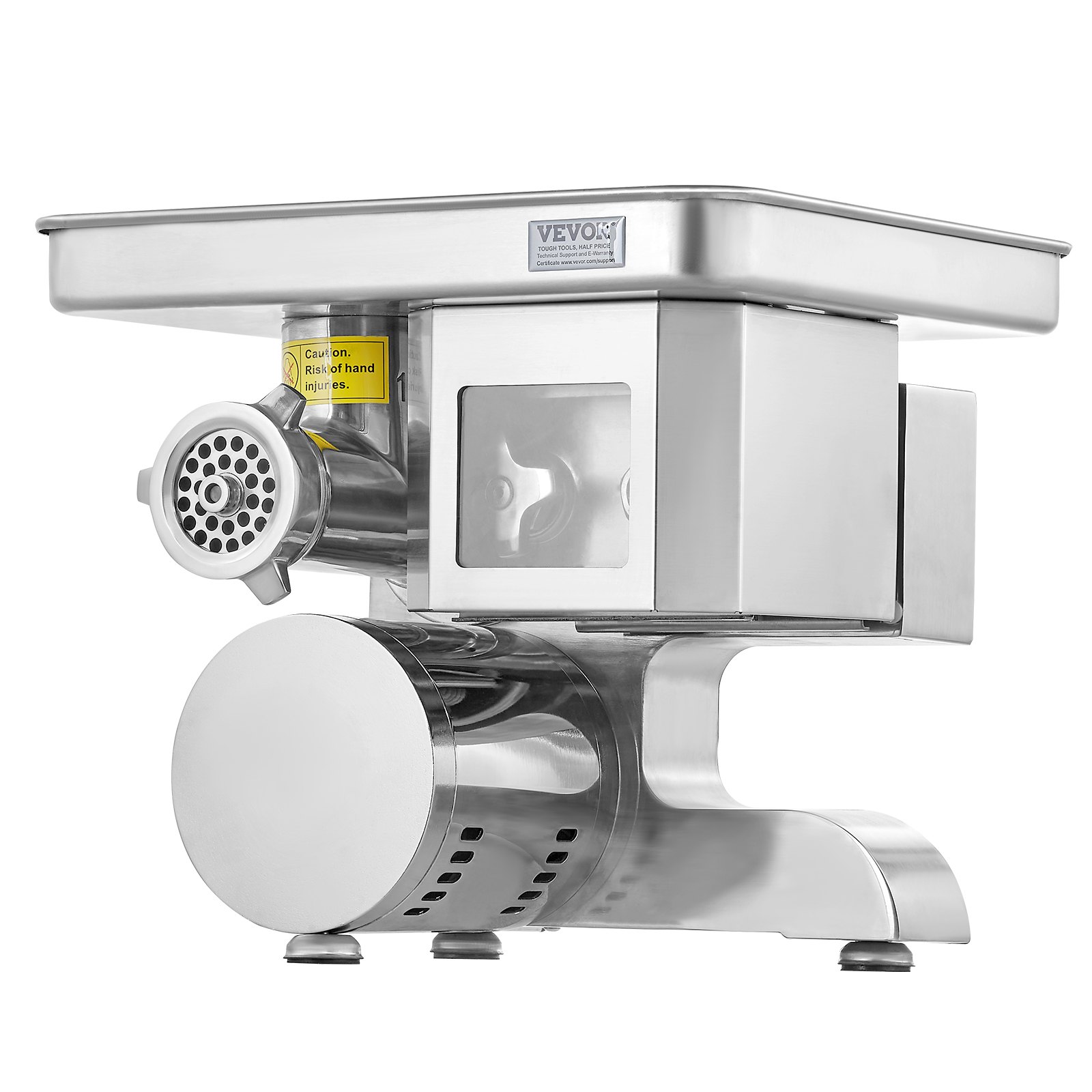 VEVOR Meat Grinder, 11 Lbs/Min Electric Meat Grinder, Slicer, Sausage Stuffer with Blade, Grinding Plate, Sausage Maker, Stainless Steel Commercial Meat Mincer for Slice Shred Dice, Restaurant Butcher