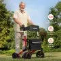 VEVOR Rollator Walker with Seat for Seniors, Ultra Compact 3-Fold Rolling Walker, Lightweight Aluminum Mobility Walking Aid with PU Solid Wheels, Adjustable Handle, Cup & Cane Holder - Supports 136kg