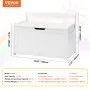 VEVOR Wooden Toy Chest for Kids, Toddler Toy Storage Box with Flip-Top Lid and Safety Hinge, 32.68 x 17.91 x 24.02" Large Kids Storage Bench for Playroom, Bedroom, Living Room or Entryway, White