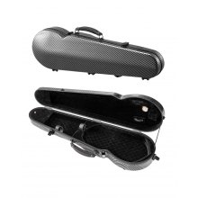 Portable Composite Carbon Fiber 4/4 Full Size Violin Case Black Carrying Bag