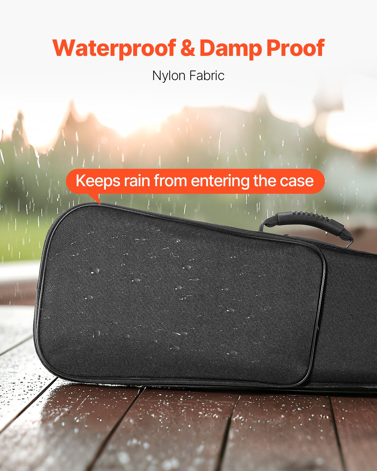 VEVOR 4/4 Full Size Violin Case, Nylon Waterproof, Lightweight Portable Travel Carrying Bag, with Plush Lining, Dual Shoulder Straps, Anti-Scratch, Professional Triangular Shape, for Violin, Black