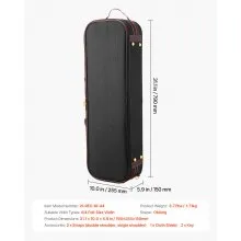 Portable Nylon Fabric 4/4 Full Size Violin Case Anti-Scratch Travel Carrying Bag