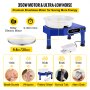 VEVOR Pottery Wheel, Pottery Forming Machine 9.8" LCD Touch Screen, 350W Ceramic Pottery Electric DIY Clay Sculpting Tools, Foot Pedal & Detachable ABS Basin for Adults and Beginners Art Craft (Blue)