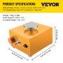 VEVOR Mini Pottery Wheel 30W Ceramic Wheel Adjustable Speed Clay Machines Electric Sculpting Kits with 3 Turntables Trays and 16pcs Tools for Art Craft Work Molding Gift and Home DIY