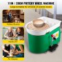 VEVOR Pottery Wheel 28cm Pottery Forming Machine 350W Electric Pottery Wheel with Adjustable Feet Lever Pedal DIY Clay Tool with Tray for Ceramic Work Clay Art DIY Clay Green, 18 Piece
