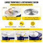 VEVOR Pottery Wheel 11in 0-300 RPM Ceramic Wheel, 350W Adjustable Speed Forming Machine, Sculpting Tools Apron, Detachable Basin Manual and Foot Pedal Control for Art Craft Work and Home DIY Blue