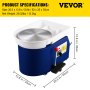 VEVOR Pottery Wheel 11in 0-300 RPM Ceramic Wheel, 350W Adjustable Speed Forming Machine, Sculpting Tools Apron, Detachable Basin Manual and Foot Pedal Control for Art Craft Work and Home DIY Blue