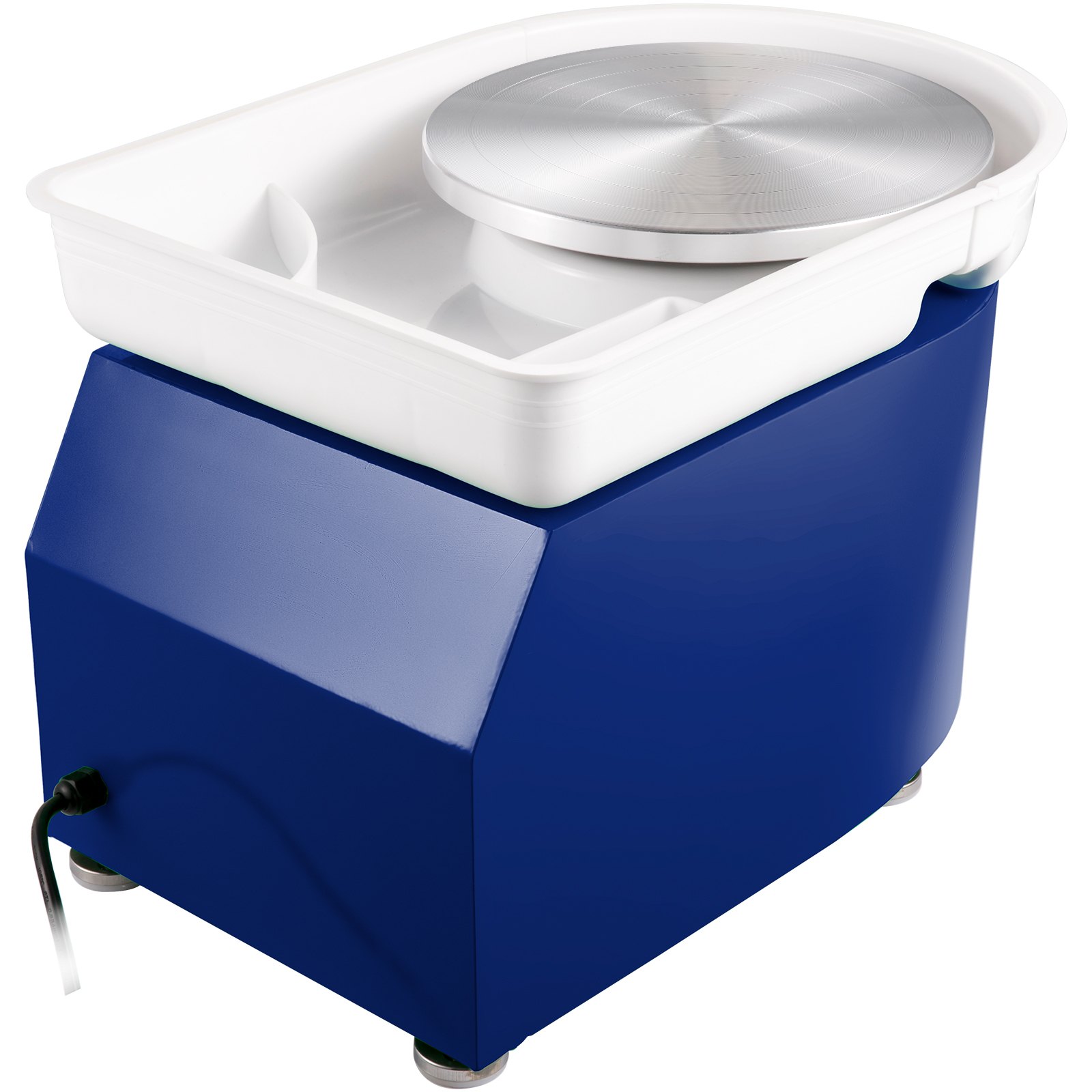 VEVOR Pottery Wheel 11in 0-300 RPM Ceramic Wheel, 350W Adjustable Speed Forming Machine, Sculpting Tools Apron, Detachable Basin Manual and Foot Pedal Control for Art Craft Work and Home DIY Blue