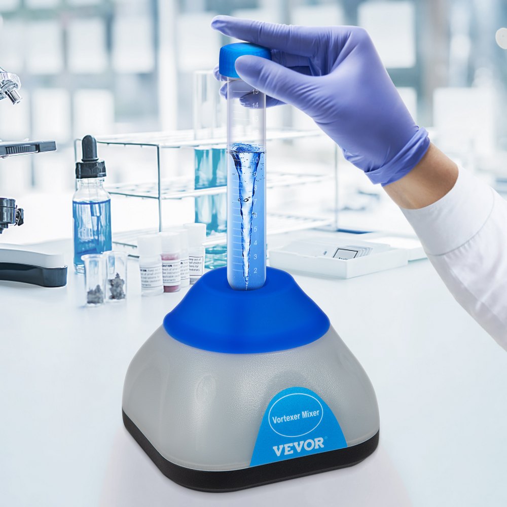 VEVOR Vortex Mixer, 3000RPM Mini Vortex Mixer Shaker, Touch Function Scientific Lab Vortex Shaker, Mix Up to 50ML, 6mm Orbital Diameter for Test Tube, Nail Polish, Eyelash Adhesives, Paint
