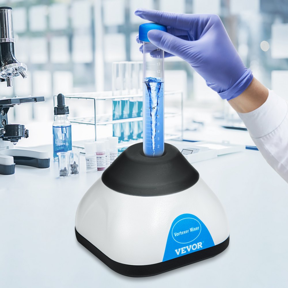 VEVOR Vortex Mixer, 3000RPM Mini Vortex Mixer Shaker, Touch Function Scientific Lab Vortex Shaker, Mix Up to 50ML, 6mm Orbital Diameter for Test Tube, Tattoo Ink, Nail Polish, Eyelash Adhesives, Paint