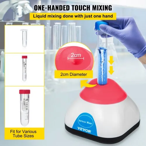 LAB FISH Mini Vortex Mixer Touch Function 3000 rpm Laboratory Vortex