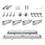 VEVOR Solar Panel Mounting Brackets, Solar Panel Mount Kit with 4 x 30" Aluminum Rails, 4 End Clamps and 2 Mild Clamps, Solar Panel Mount Brackets for Metal Roof, Concrete Roof, Wood Roof, Tile Roof