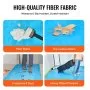 VEVOR Carpet Protection Film, 40" x 84' Floor and Surface Shield, Easy to Cut Simple Installation, Fiber Fabric Car Mat Protection Film Roll for Construction & Renovation,Blue