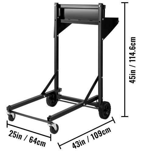 VEVOR Boat Motor Stand, 300 LBS Outboard Motor Carrier, 135 KG Outboard Engine Stand, Four Wheels Boat Motor Dolly, Heavy Duty Multi Purposed Portable Boat Motor for Motor Repair, Maintenance, Storage
