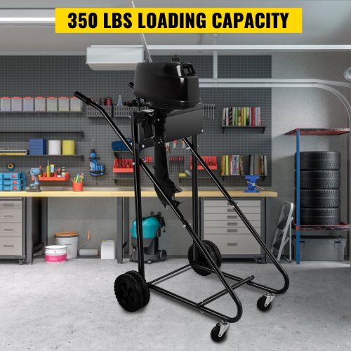 VEVOR Boat Motor Stand, 350 LBS Outboard Motor Carrier, 160 KG Outboard Engine Stand, Six Wheels Boat Motor Dolly, Heavy Duty Multi Purposed Portable Boat Motor for Motor Repair, Maintenance, Storage