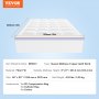 VEVOR Mattress Topper Fiber Fill Detachable & Washable Queen Size 1 in Thickness