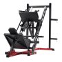 VEVOR Leg Press Hack Squat Machine, Adjustable Leg Press Combo with Linear Bearing and Weight Storage, Lower Body Special for Home Gym, Leg Exercise Equipment for Quads, Hamstring, Glutes, Calve