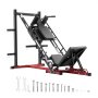 VEVOR Leg Press Hack Squat Machine, Adjustable Leg Press Combo with Linear Bearing and Weight Storage, Lower Body Special for Home Gym, Leg Exercise Equipment for Quads, Hamstring, Glutes, Calve