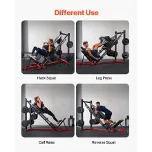 VEVOR Leg Press Hack Squat Combo Machine Adjustable Lower Body Special Home Gym