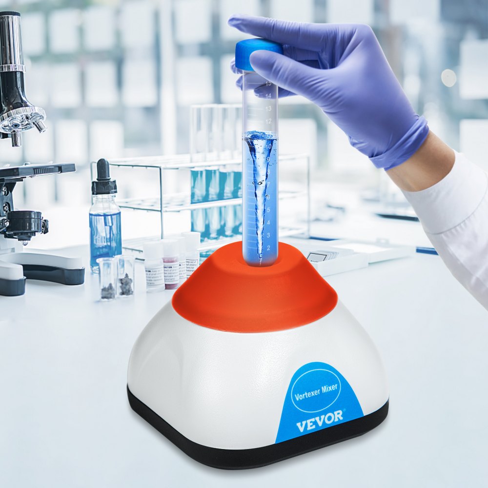 VEVOR Vortex Mixer, 6000RPM Mini Vortex Mixer Shaker, Touch Function Scientific Lab Vortex Shaker, Mix Up to 50ML, 6mm Orbital Diameter for Test Tube, Nail Polish, Eyelash Adhesives, Paint