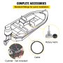 VEVOR Boat Steering Cables 12' Outboard Rotary Steering Kit 12 Feet Boat Steering kit for Boats