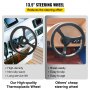 VEVOR Outboard Steering System Kit, 14' Boat Steering Cable, Standard 3/4" Tapered Shaft, 13.5" Steering Wheel, Alloy Marine Steering System, for Yachts, for Yachts, Fishing Boats, And Others