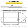Direcție pentru ambarcațiune exterioară VEVOR cu cablu de direcție de 14 pi Sistem de direcție marin Arbore de 3/4 inchi