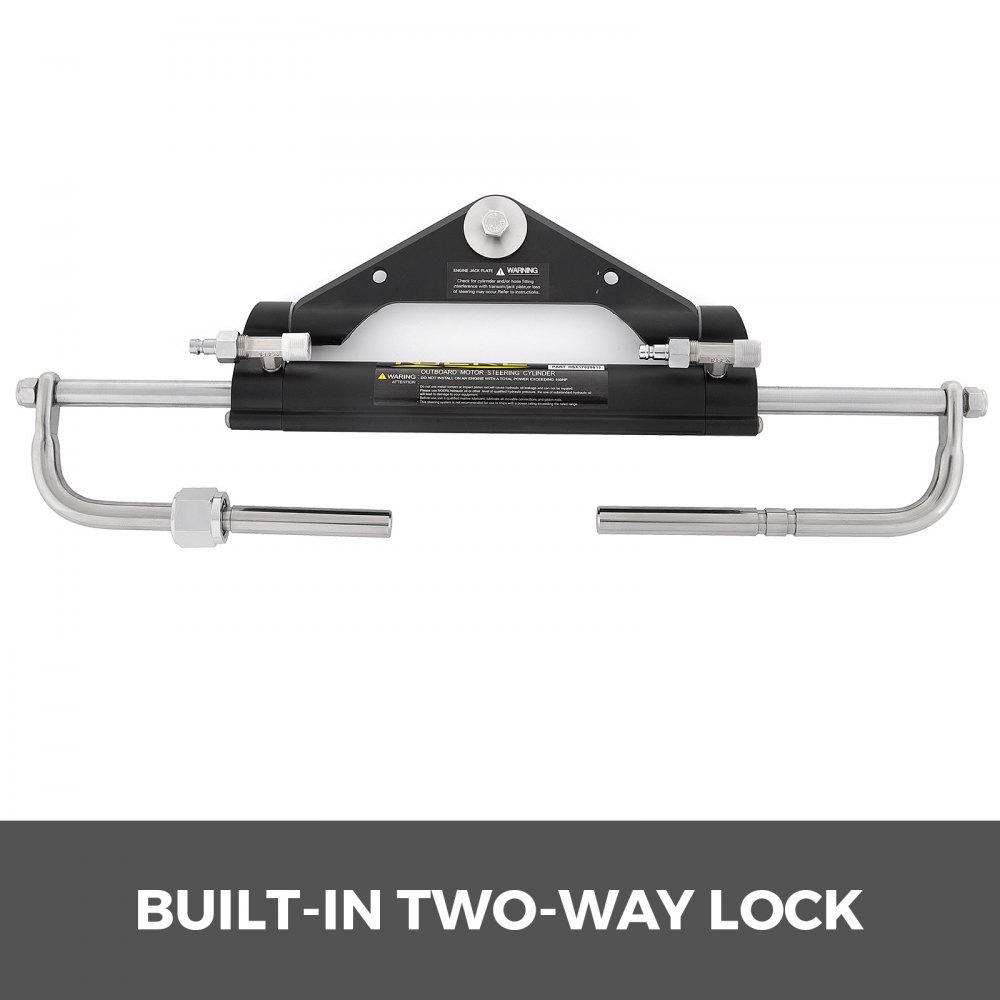 VEVOR Hydraulic Outboard Steering Kit, 150HP, Marine Boat Hydraulic Steering System, with Helm Pump Two-Way Lock Cylinder and 20 Feet Hydraulic Steering Hose, for Single Station Single-Engine Boats
