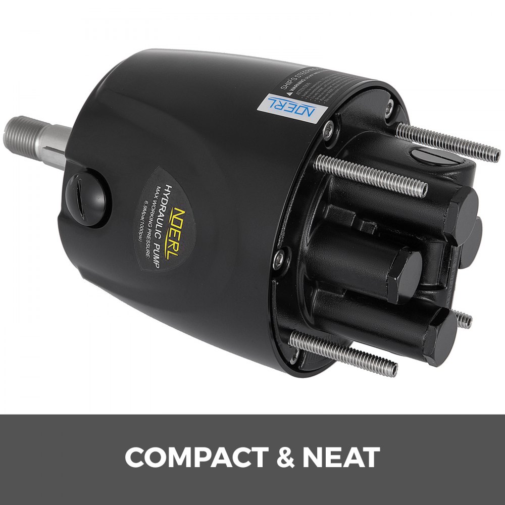 VEVOR Hydraulic Outboard Steering Kit, 150HP, Marine Boat Hydraulic Steering System, with Helm Pump Two-Way Lock Cylinder and 20 Feet Hydraulic Steering Hose, for Single Station Single-Engine Boats