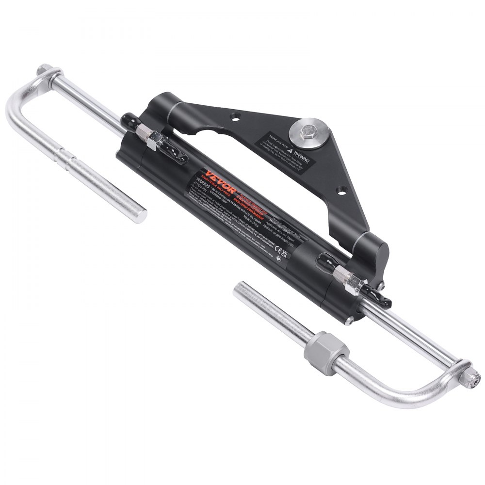 VEVOR Hydraulic Outboard Steering Kit, 112 kW(150HP), Marine Boat Hydraulic Steering System, with Helm Pump Two-Way Lock Cylinder and 6.1 m(20 Feet) Hydraulic Steering Hose, for Single Station Single-Engine Boats