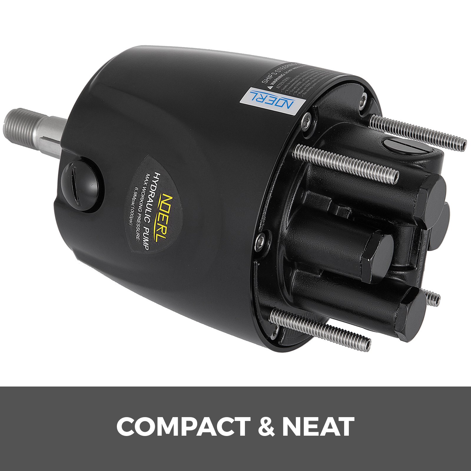 VEVOR Hydraulic Outboard Steering Kit, 150HP, Marine Boat Hydraulic Steering System, with Helm Pump Two-Way Lock Cylinder and 20 Feet Hydraulic Steering Hose, for Single Station Single-Engine Boats