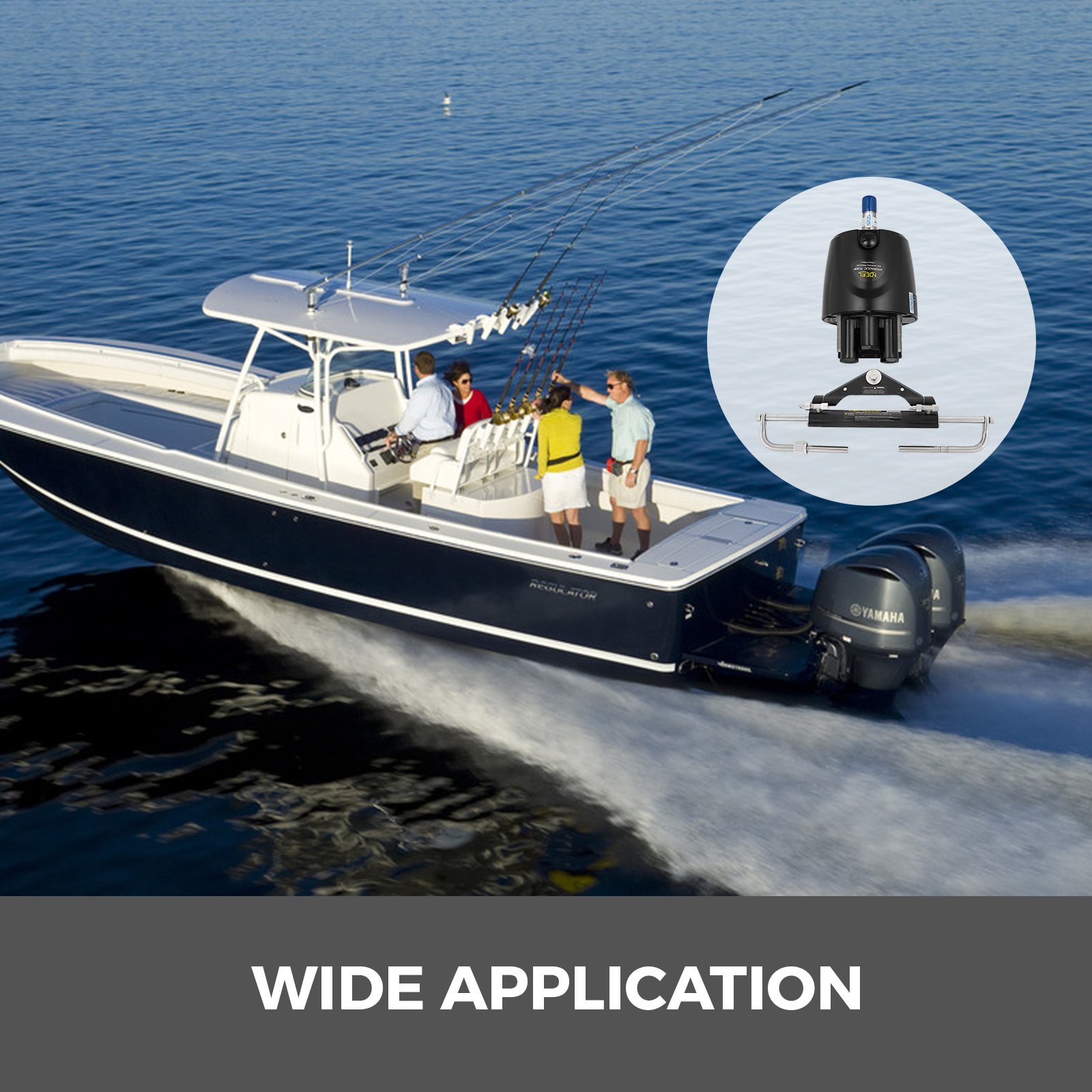 VEVOR Hydraulic Outboard Steering Kit, 150HP, Marine Boat Hydraulic Steering System, with Helm Pump Two-Way Lock Cylinder and 20 Feet Hydraulic Steering Hose, for Single Station Single-Engine Boats