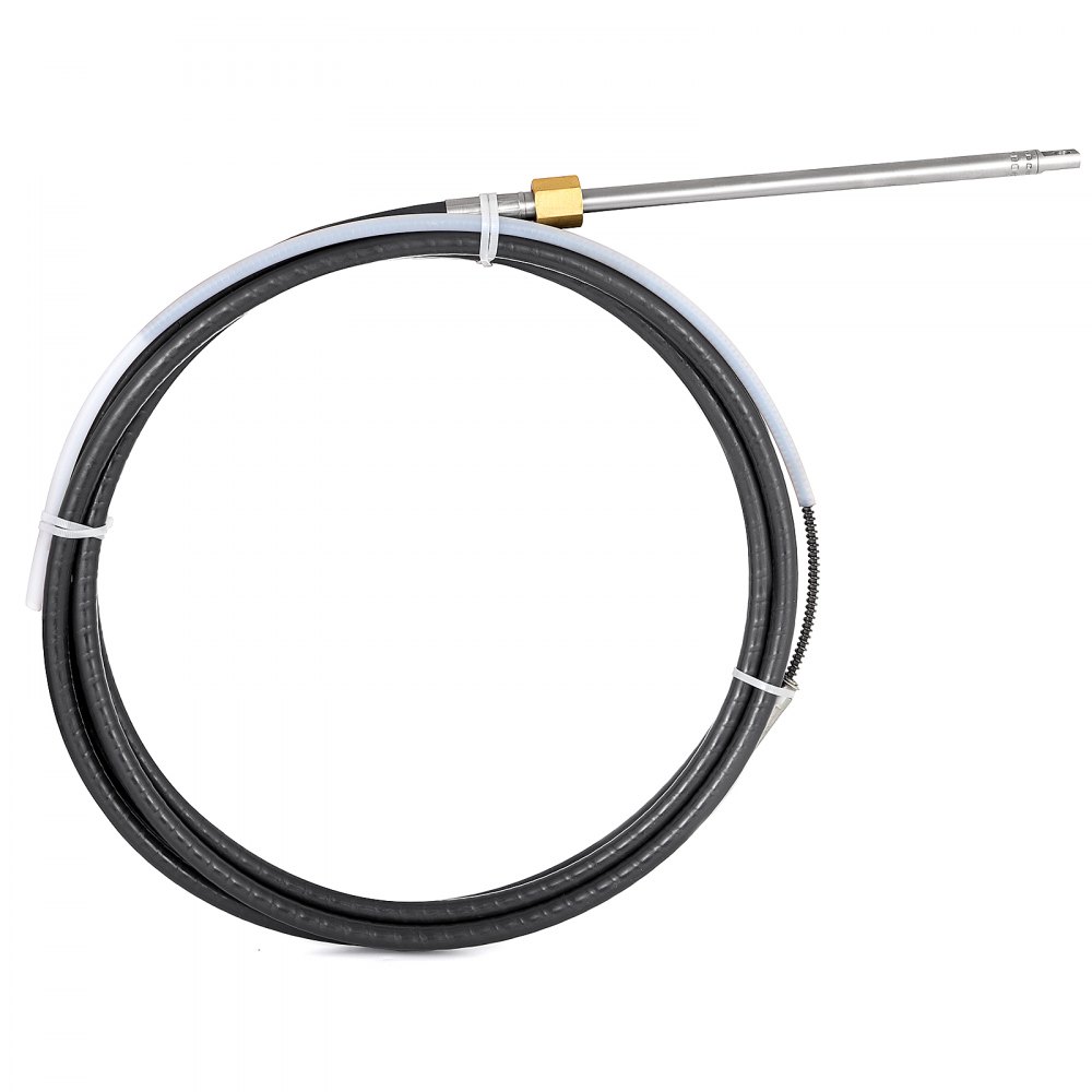 VEVOR Boat Steering Cable 8f eet Quick Connect Rotary Steering System 8' Outboard Steering Cable with 13'' Boat Wheel