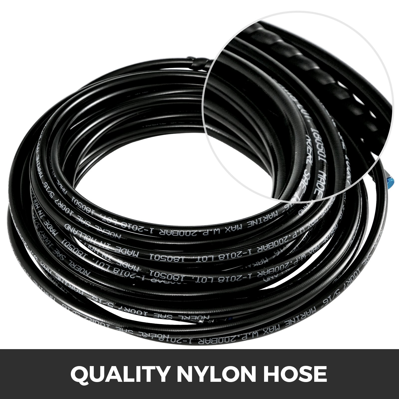 VEVOR Hydraulic Outboard Steering Kit, 90HP, Marine Boat Hydraulic Steering System, with Helm Pump Two-Way Lock Cylinder and 20 Feet Hydraulic Steering Hose, for Single Station Single-Engine Boats