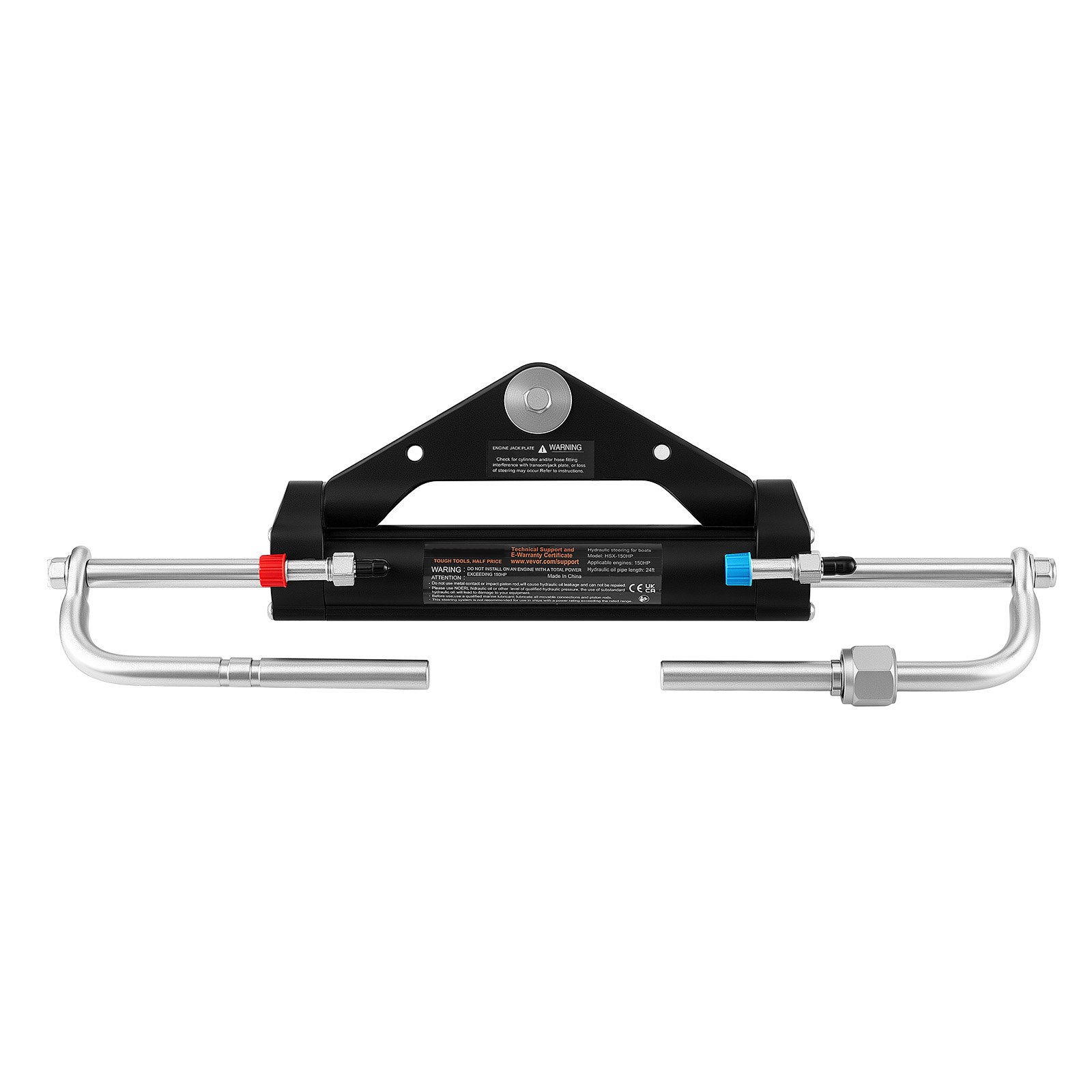 VEVOR Hydraulic Steering Kit 150HP Hydraulic Outboard Steering System 7.32m, Marine Boat Steering System, 2.5 MPa Helm Pump, Two-Way Lock Cylinder, 7.32 m High-Strength Hoses, for Single-Engine Use