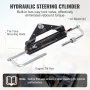 VEVOR Hydraulic Outboard Steering Kit, 150HP, Marine Boat Hydraulic Steering System, with Helm Pump Two-Way Lock Cylinder and 24 Feet Hydraulic Steering Hose, for Single Station Single-Engine Boats