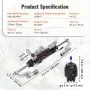 VEVOR Hydraulic Outboard Steering Kit, 300HP, Marine Boat Hydraulic Steering System, with Helm Pump Two-Way Lock Cylinder and 792.5 cm Hydraulic Steering Hose, for Single Station Single-Engine Boats