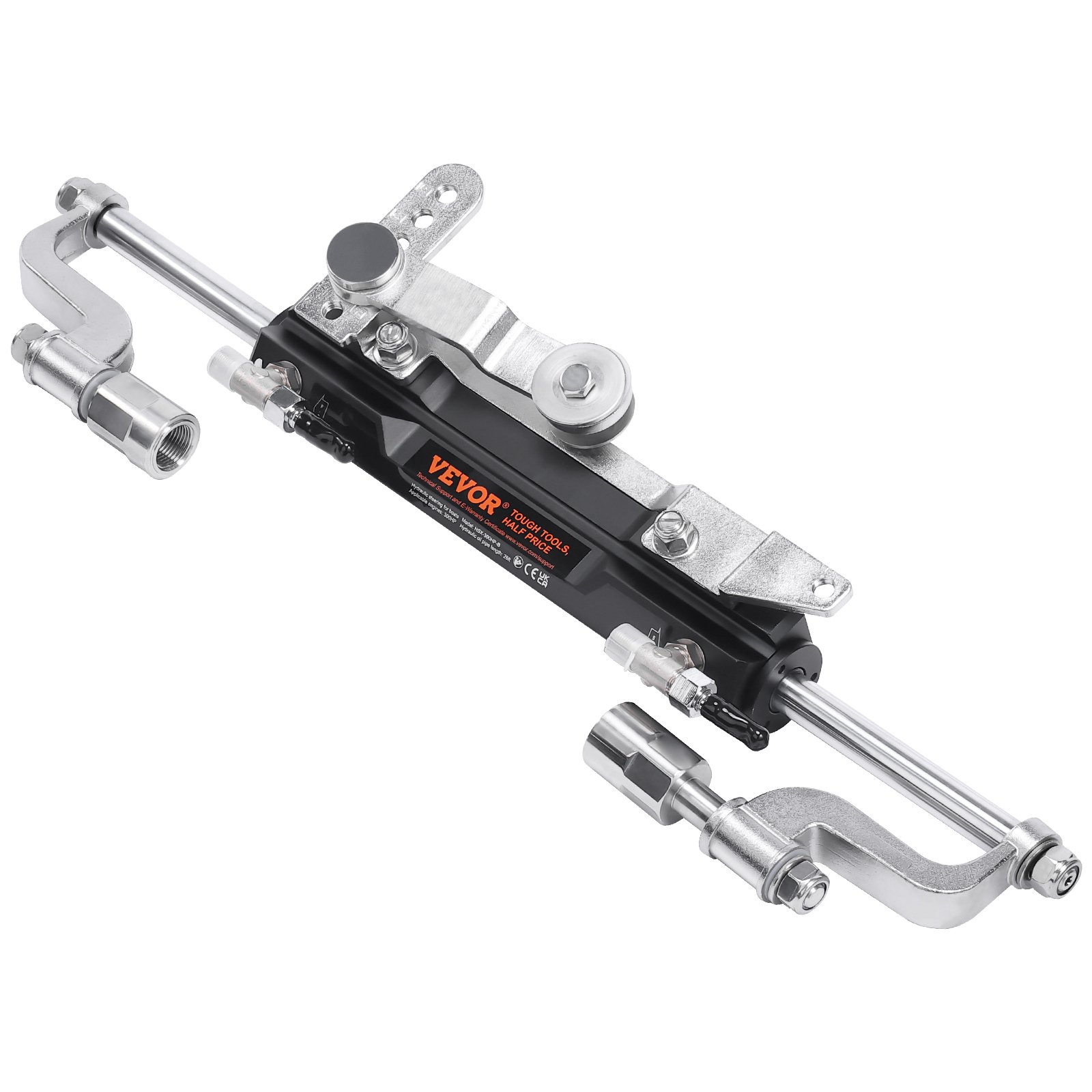 VEVOR Hydraulic Outboard Steering Kit, 300HP, Marine Boat Hydraulic Steering System, with Helm Pump Two-Way Lock Cylinder and 792.5 cm Hydraulic Steering Hose, for Single Station Single-Engine Boats