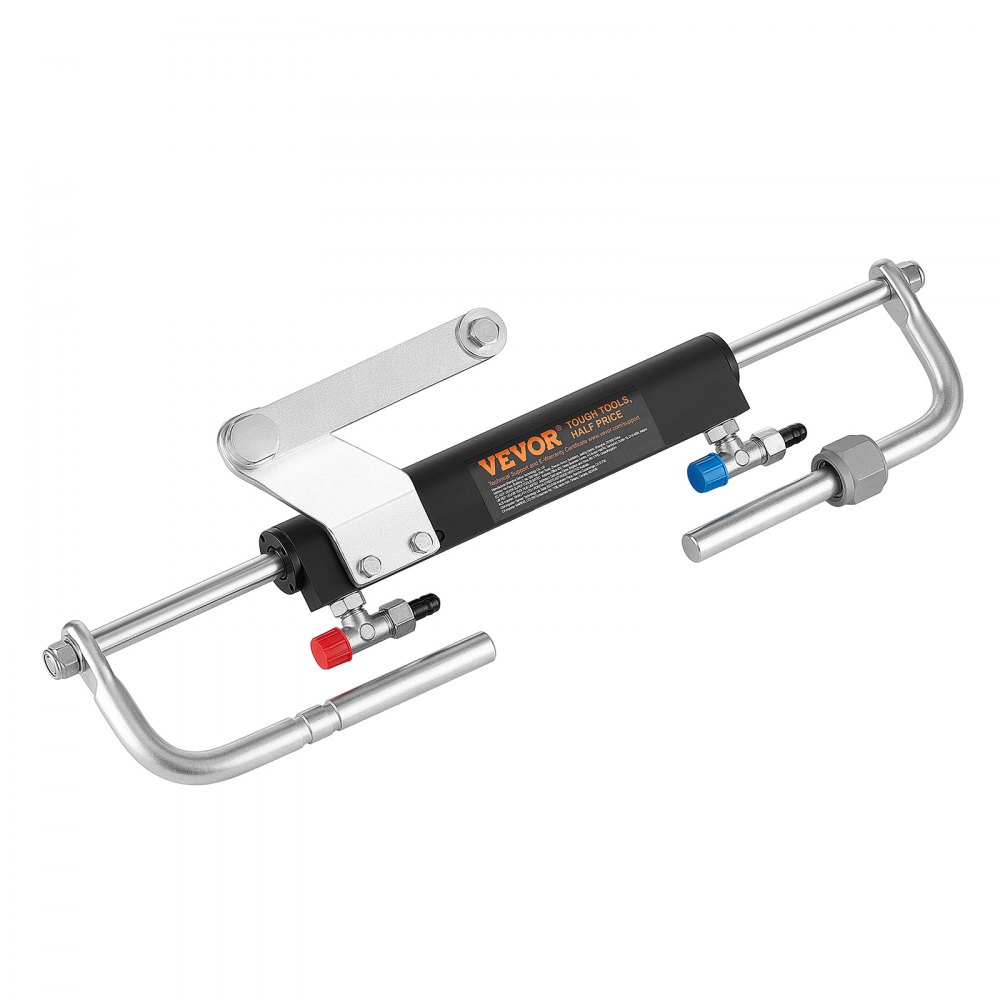 VEVOR Hydraulic Steering Kit 90HP Hydraulic Outboard Steering System 7.32m, Marine Boat Steering System, 2.5 MPa Helm Pump, Two-Way Lock Cylinder, 7.32 m High-Strength Hoses, for Single-Engine Use