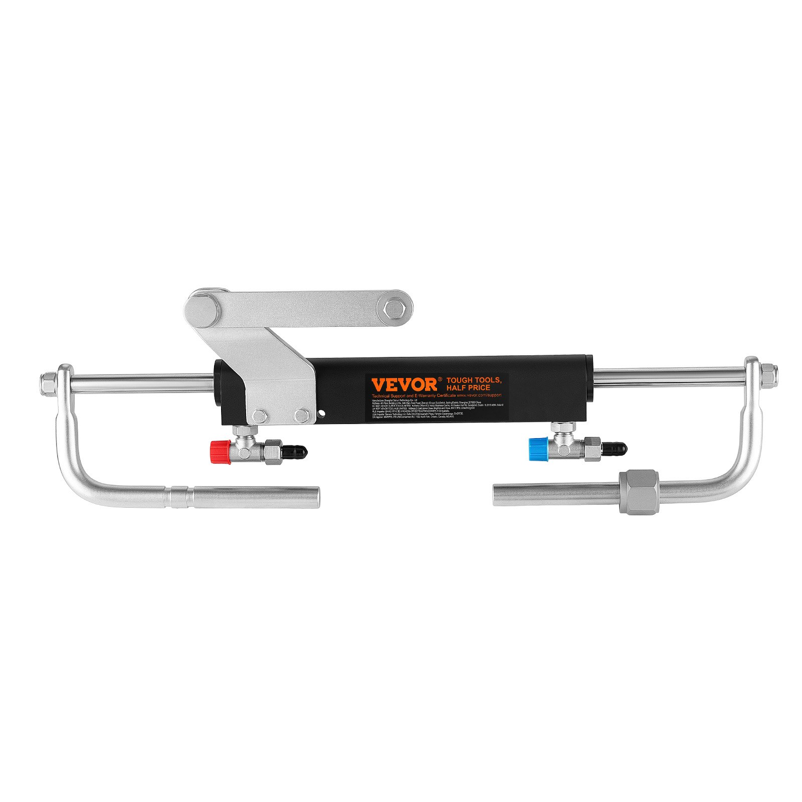VEVOR Hydraulic Steering Kit 90HP Hydraulic Outboard Steering System 7.32m, Marine Boat Steering System, 2.5 MPa Helm Pump, Two-Way Lock Cylinder, 7.32 m High-Strength Hoses, for Single-Engine Use