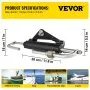 VEVOR Hydraulic Steering Cylinder HC4645H Front Mount Hydraulic Outboard Marine Steering Cylinder Suit for Up to 150HP Boats Steering,hydraulic steering