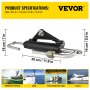 VEVOR Hydraulic Steering Cylinder, HC4645H, Front Mount Hydraulic Outboard, Marine Steering Cylinder Suit for Up to 150HP Boats Steering