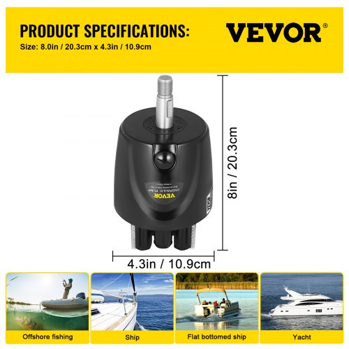 VEVOR Helm Outboard Hydraulic Steering Pump 300 HP Hydraulic Pump HH5271-3 for Cruisers Runabouts Boats