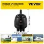 VEVOR Outboard Hydraulic Steering Pump Helm 300 HP Hydraulic Pump HH5271-3 for Cruisers Runabouts Boats