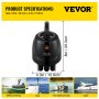 VEVOR Outboard Hydraulic Steering Pump Helm 300 HP Hydraulic Pump HH5271-3 for Cruisers Runabouts Boats