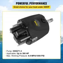 VEVOR Outboard Hydraulic Steering Pump Helm 300 HP Hydraulic Pump HH5271-3 for Cruisers Runabouts Boats