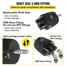 VEVOR Outboard Hydraulic Steering Pump Helm 300 HP Hydraulic Pump HH5271-3 for Cruisers Runabouts Boats